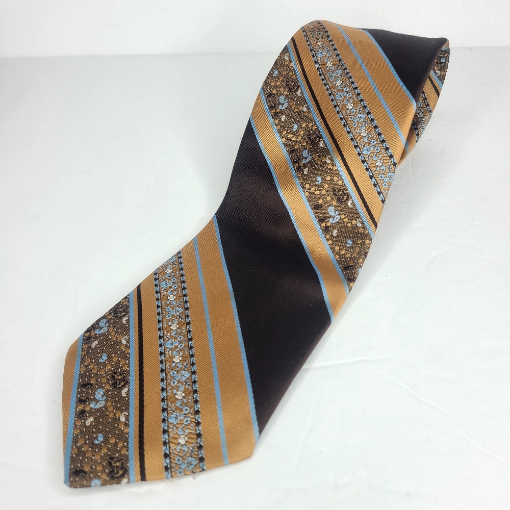 Vintage The Men's‎ Shop JC Penney 70s 80s Striped Floral Necktie